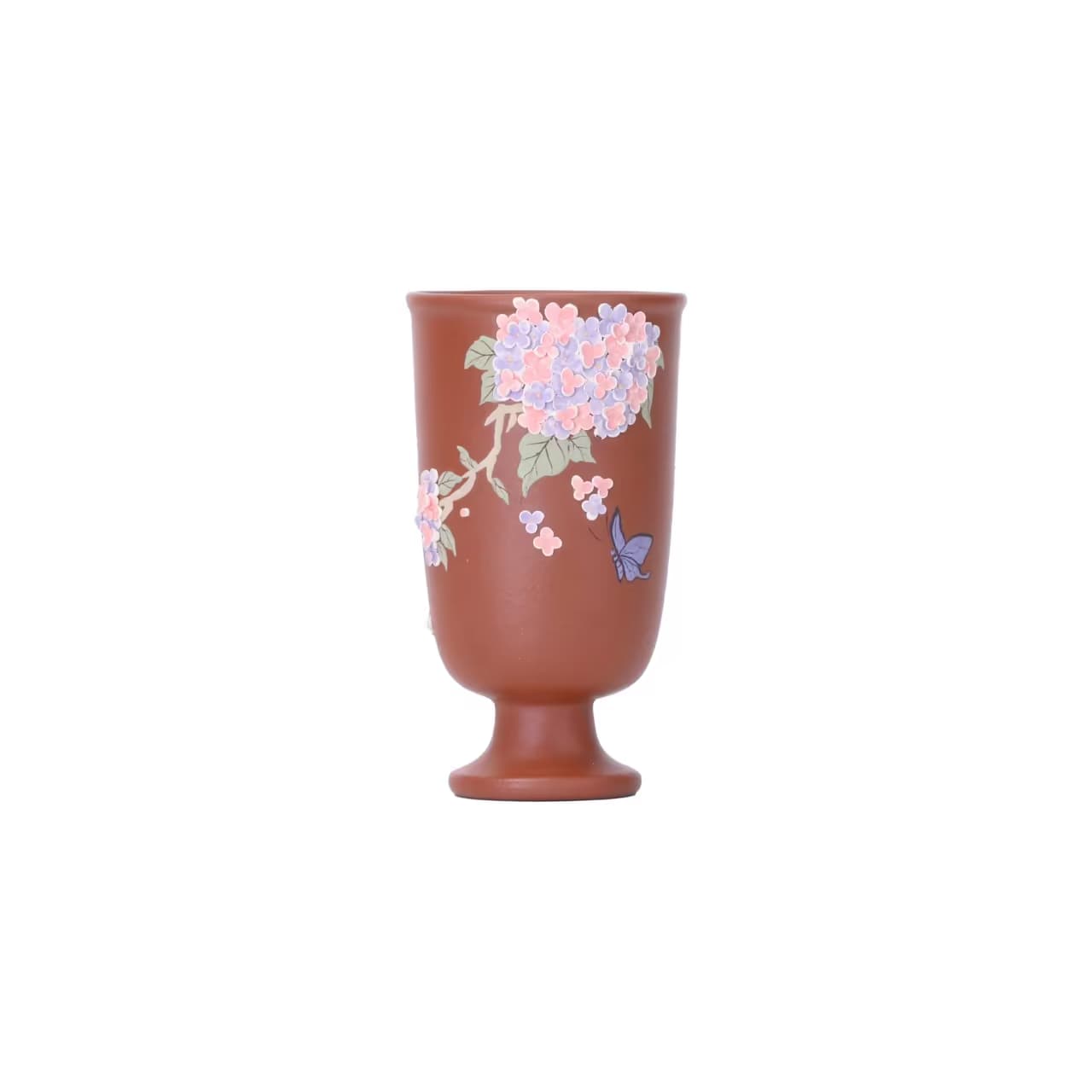 Aroma Cup — Hydrangea — a Cinnabar Clay Yixing teapot