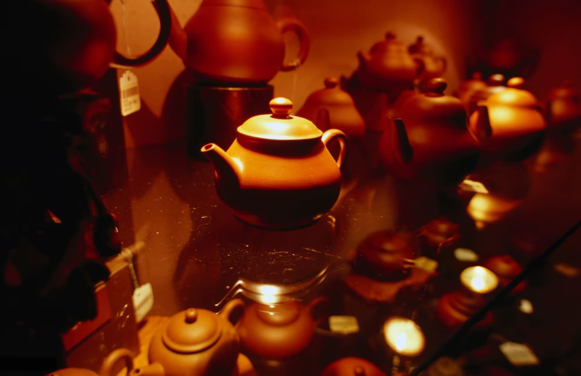 Finished Yixing clay teapots resting in the PO/ET studio
