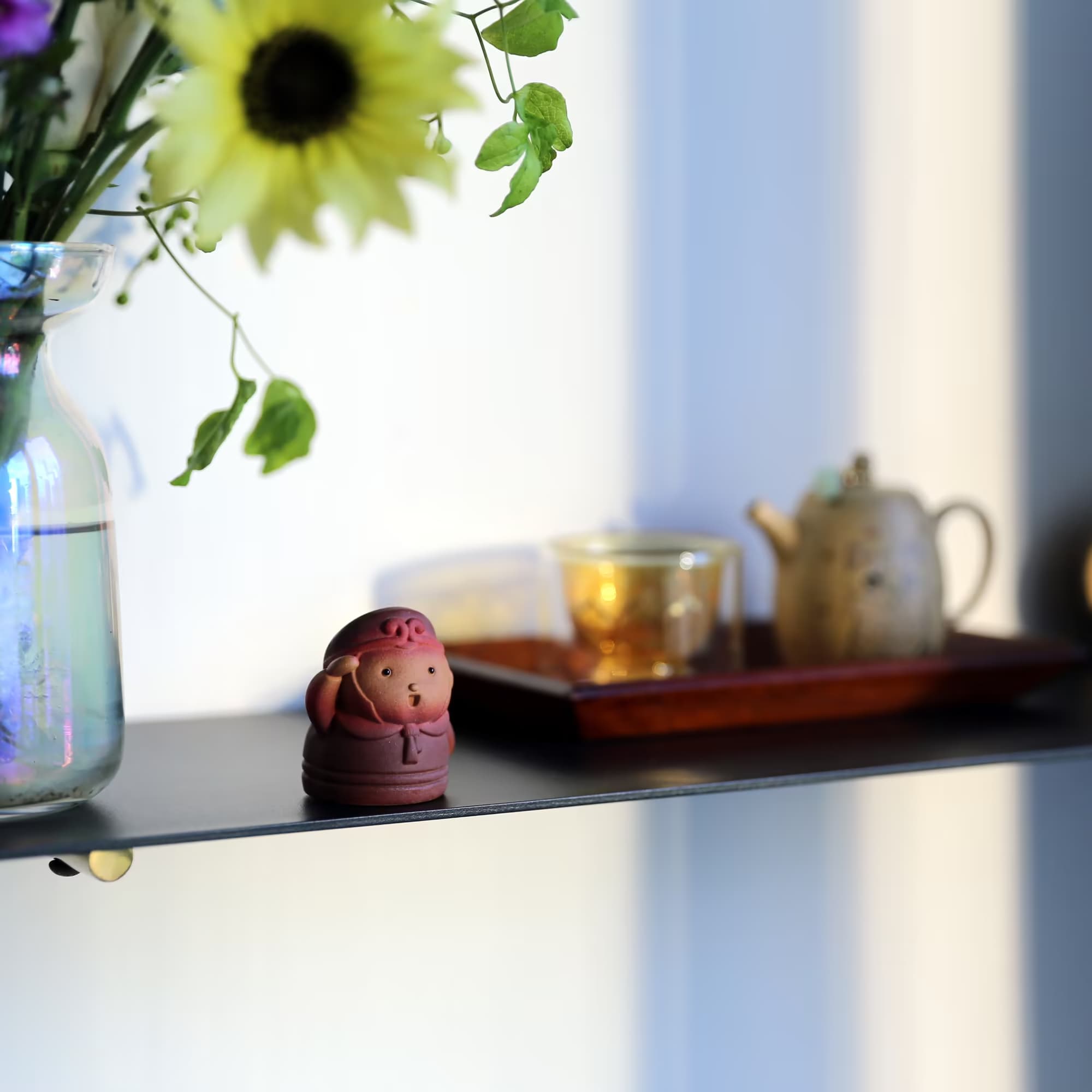 A Yixing clay tea pet as unfired greenware in the PO/ET studio